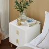 SoBuy FBT115-W Noptieră - Noptieră cu 2 Sertare, Măsuță Laterală pentru Dormitor - Mobilier de Depozitare Modern, Alb L40 x P40 x H47 cm