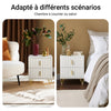 SoBuy FBT115-W Noptieră - Noptieră cu 2 Sertare, Măsuță Laterală pentru Dormitor - Mobilier de Depozitare Modern, Alb L40 x P40 x H47 cm