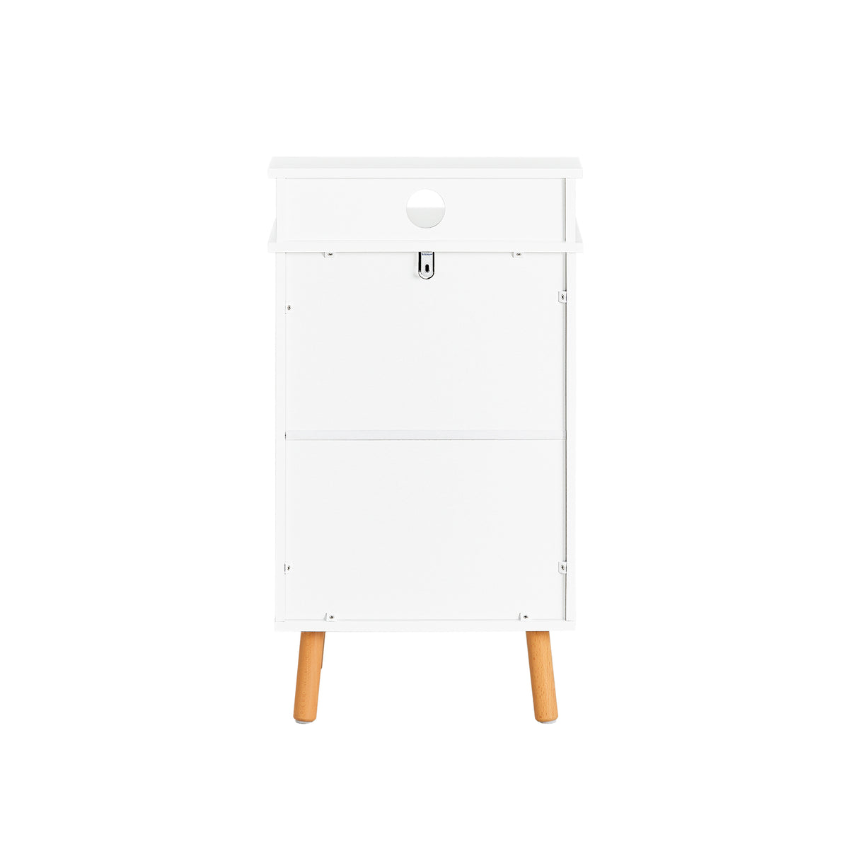 SoBuy FBT125-W Noptieră, Noptieră, Masă laterală, Masuță de cafea cu 1 raft, 2 sertare și 1 compartiment deschis