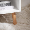 SoBuy FBT125-W Noptieră, Noptieră, Masă laterală, Masuță de cafea cu 1 raft, 2 sertare și 1 compartiment deschis