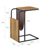 SoBuy FBT140-PF Table d’Appoint Bout de Canapé en Forme C Table Basse à thé Meuble de Salon Vintage, Structure en métal