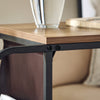 SoBuy FBT140-PF Table d’Appoint Bout de Canapé en Forme C Table Basse à thé Meuble de Salon Vintage, Structure en métal