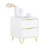 SoBuy FBT160-W Noptieră cu 2 Sertare