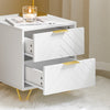 SoBuy FBT160-W Noptieră cu 2 Sertare