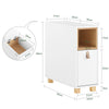 SoBuy FBT161-WN Bout de Canapé, Table d'Appoint