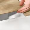 SoBuy FBT162-WN Table d'appoint étroite avec étagère et tiroirs, Table de Chevet Gain de Place pour Petits espaces, W25 x D65 x H60 cm, Blanc et Naturel