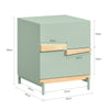 SoBuy FBT164-GR Noptieră cu 2 Sertare Masă Laterală pentru Dormitor și Sufragerie Verde 40x44x49cm