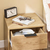 SoBuy FBT166-N Noptieră cu 2 sertare, Măsuță laterală pentru dormitor sau living, Natură l 40 x l 42 x î 47 cm