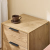 SoBuy Noptieră pentru dormitor - Noptieră cu 2 sertare, masă de zi, dulap canapea, noptieră, Natural L40 X P42 X A47 CM FBT166 -N