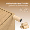 SoBuy FBT166-N Noptieră cu 2 sertare, Măsuță laterală pentru dormitor sau living, Natură l 40 x l 42 x î 47 cm