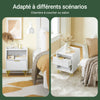 SoBuy FBT169-W Noptieră, Noptieră cu sertar și raft, Masă laterală modernă pentru dormitor și living, Alb L40 x A40 x H51 cm