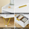 SoBuy FBT169-W Noptieră, Noptieră cu sertar și raft, Masă laterală modernă pentru dormitor și living, Alb L40 x A40 x H51 cm