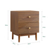 SoBuy FBT170-N Noptiera vintage cu 2 sertare, Masuta de cafea din lemn cu picioare din cauciuc, noptiera pentru dormitor, sufragerie si studiu, maro, L45 × D40 × H58 cm