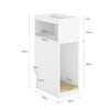 SoBuy FBT171-WN Noptieră îngustă, Masă de noapte cu sertar și raft, Mobilier de accent modern pentru dormitor și living, Alb, 20 x 35 x 60 cm