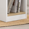 SoBuy FBT171-WN Noptieră îngustă, Masă de noapte cu sertar și raft, Mobilier de accent modern pentru dormitor și living, Alb, 20 x 35 x 60 cm