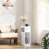 SoBuy FBT171-WN Noptieră îngustă, Masă de noapte cu sertar și raft, Mobilier de accent modern pentru dormitor și living, Alb, 20 x 35 x 60 cm