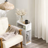 SoBuy FBT171-WN Noptieră îngustă, Masă de noapte cu sertar și raft, Mobilier de accent modern pentru dormitor și living, Alb, 20 x 35 x 60 cm