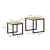 SoBuy FBT42-N Măsuțe de cafea tip cuib, Set de 2, Set de 2 măsuțe laterale stivuibile
