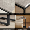 SoBuy FBT44-HG Măsuță laterală modernă - Măsuță de cafea pentru living, capăt de canapea 40x30x60 cm Negru & Gri