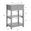 SoBuy FBT46-HG Noptieră cu 1 Sertar și 2 Rafturi, Masă Laterală Modernă, Gri, L45 x P30 x H68cm