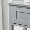 SoBuy FBT46-HG Noptieră cu 1 Sertar și 2 Rafturi, Masă Laterală Modernă, Gri, L45 x P30 x H68cm