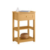 SoBuy FBT46-N Noptieră cu 1 sertar și 2 rafturi, Masă laterală modernă, Natur, L45 x l30 x H68cm