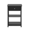 SoBuy Noptieră mică noptieră cu canapea neagră cu sertar FBT46-SCH