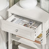 SoBuy FBT46-W Noptieră cu 1 Sertar și 2 Rafturi, Masă Laterală Modernă, Albă, L45 x l30 x H68cm