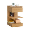 SoBuy FBT49-N Noptieră - Noptieră cu 1 sertar și 2 rafturi, Masă laterală pentru dormitor - Dulap de depozitare modern L39 x P39 x H65 cm Natural