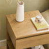 SoBuy FBT49-N Noptieră - Noptieră cu 1 sertar și 2 rafturi, Masă laterală pentru dormitor - Dulap de depozitare modern L39 x P39 x H65 cm Natural