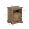 SoBuy FBT151-BR Masă Noptieră, Masă Laterală, Masă Consolă cu 1 Ușă pentru Living, Dormitor, L45 x l40 x H59 cm