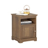SoBuy FBT151-BR Masă Noptieră, Masă Laterală, Masă Consolă cu 1 Ușă pentru Living, Dormitor, L45 x l40 x H59 cm