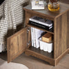 SoBuy FBT151-BR Masă Noptieră, Masă Laterală, Masă Consolă cu 1 Ușă pentru Living, Dormitor, L45 x l40 x H59 cm