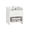 SoBuy FBT66-W Noptieră Masă laterală Canapinea cu 1 sertar 1 compartiment deschis Alb