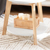 SoBuy FBT75-W Set de 2-Alb și Lemn Măsuță Rotundă de Cafea Măsuță Laterală Rotundă