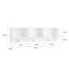 SoBuy FHK35-W Cuier de Perete, Etajeră de Depozitare, Mobilier de Hol cu 3 Compartimente și 3 Cârlige pentru Hol, Intrare, Living, Birou și Dormitor, Alb, L100xP20xH30 cm
