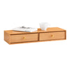 SoBuy FHK37-N Etajeră suspendată flotantă cu 2 sertare, pentru Dormitor, Hol și Living, Fag Masiv, L60 × l20 × H10 cm, Natural