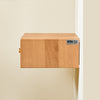 SoBuy FHK37-N Etajeră suspendată flotantă cu 2 sertare, pentru Dormitor, Hol și Living, Fag Masiv, L60 × l20 × H10 cm, Natural