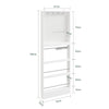 SoBuy FHK39-W Porte-Manteaux Mural Ultra-Fin avec Étagère à Chaussures – Vestiaire Design 12 cm – 70×12×190 cm, Blanc