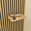 SoBuy FHK40-N Étagère Murale en Bois Naturel avec 2 Tablettes et 3 Crochets – Panneau Mural Modulaire pour Entrée, Salon et Chambre, Rangement Sportif – 120×19×120 cm, Charge 27 kg