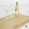SoBuy FKW101-WN Desserte de Cuisine à Roulettes avec Plan de Travail, 3 Tiroirs, 2 Étagères et 2 Portes, Charge 50 kg – 115x46x91 cm, Blanc et Naturel