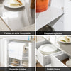 SoBuy FKW108-W Cărucior de Bucătărie Multifuncțional cu Blat din Oțel Inoxidabil - Sertare și Dulap, Raft Lateral, Ideal pentru Depozitare în Bucătărie și Mobilier pe Roți, Alb, 107 x 46 x 94 cm