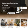 SoBuy FKW110-SCH Cărucior de bucătărie cu roți, Mobilier de bucătărie, Comodă joasă de bucătărie, Corp de depozitare mic de bucătărie cu blat de lucru 80×90×46 cm, Negru
