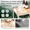 SoBuy FKW111-WN Cărucior de bucătărie cu roți, cu sertar și rafturi, Cărucior de bucătărie cu spațiu de depozitare și blat, Alb & Natural 53×37×89 cm