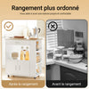 SoBuy FKW113-WN Desserte Cuisine à roulettes Meuble Cuisine Rangement Desserte de Cuisine Plan de Travail Cuisine Buffet Cuisine Petit Meuble de Rangement Blanc 75x46x83 cm