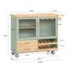 Îlot cuisine SoBuy FKW114-GR gris – vue globale du meuble en situation