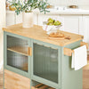 Îlot cuisine mobile SoBuy FKW114-GR – vue des roulettes pivotantes