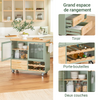 Îlot cuisine mobile SoBuy FKW114-GR – vue principale, coloris gris et bois