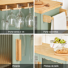 Chariot cuisine SoBuy FKW114-GR – détail des roulettes et structure grise