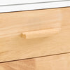 SoBuy FKW114-WN Îlot Central de Cuisine Buffet avec Plateau en Bois d'Hévéa, Porte-Bouteilles à 2 Niveaux